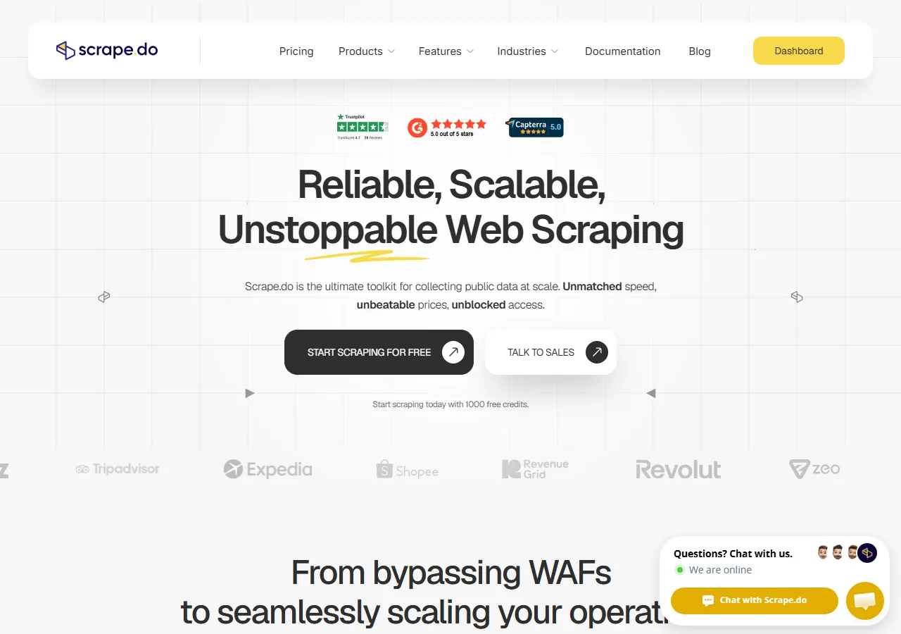 Scrape.do homepage